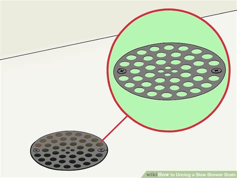 First, pour a solution of chlorine bleach down the in the future, use one of the hair sticks (whatever the technical or brand name is) periodically — best when you sense any slowing of the drain. 5 Ways to Unclog a Slow Shower Drain - wikiHow