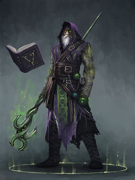 Necromancer Warlock Wizard Literati Dand Dark Ritual Spellbook Man
