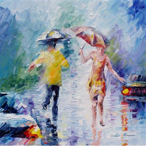 Rain Painting Painting Canvases Oil Painting On Canvas Rainy Day Images Leonid Afremov