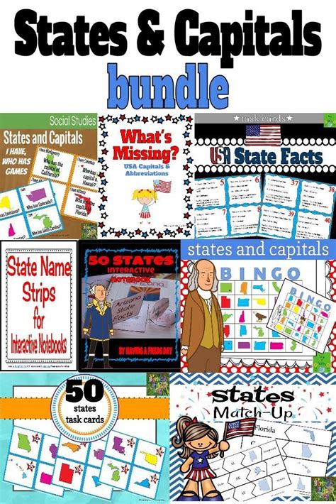 States And Capitals Bundle States And Capitals United States