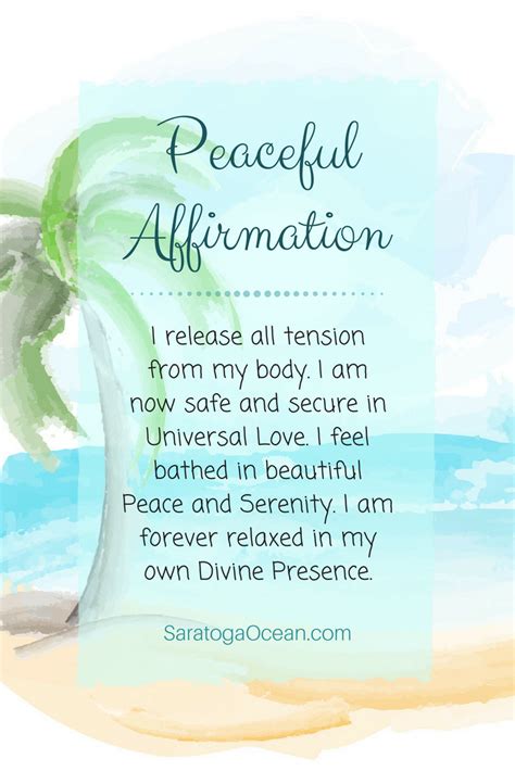 Here Is An Affirmation To Feel Calm And Peaceful Read This Out Loud To
