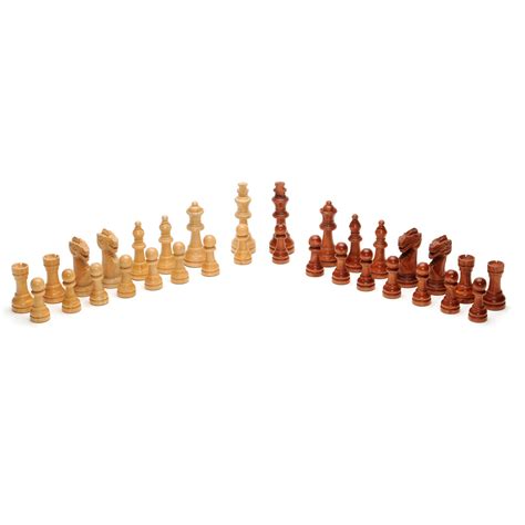 Traditional Staunton Wood Chess Set With A Wooden Board 1475 Inch