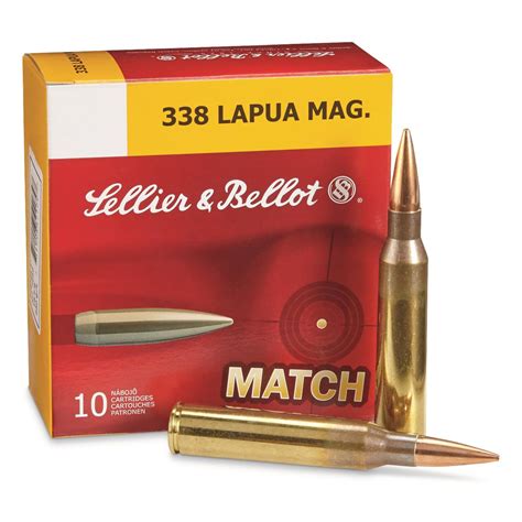 Sellier And Bellot Match 338 Lapua Magnum Bthp 250 Grain 10 Rounds