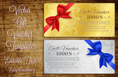 Gift Voucher Template | Creative Card Templates ~ Creative Market