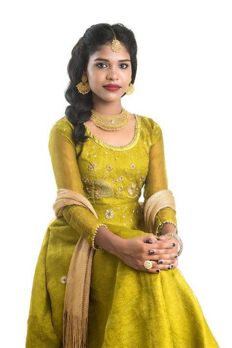 Premium Photo Portrait Of Beautiful Traditional Indian Girl Posing On