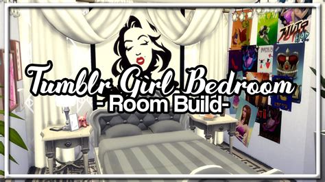 The Sims 4 Room Build Tumblr Girl Bedroom No Cc Youtube