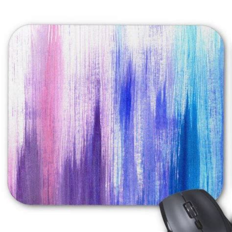 Pink Purple Paint Brush Strokes Painted Watercolor Mouse Pad Zazzle