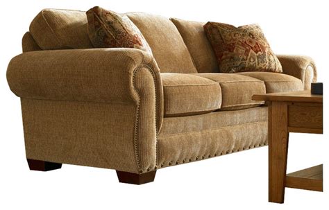 Broyhill Cambridge Three Seat Sofa With Attic Heirlooms Wood Stain