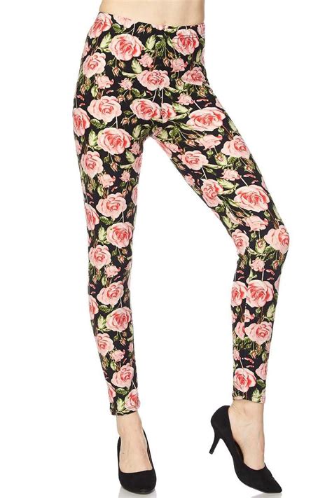 get cozy with this cute and super soft brushed legging featured in a floral print with its