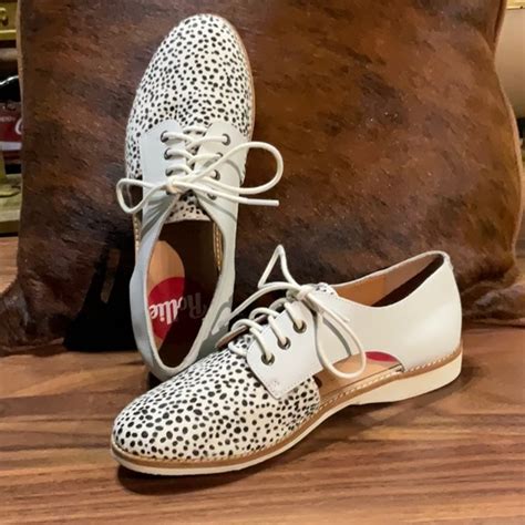Rollie Shoes Rollie Sidecut Snow Leopard White Derby Pony Hair