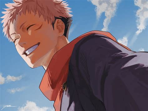 1080p Free Download Anime Jujutsu Kaisen Yuji Itadori Hd Wallpaper