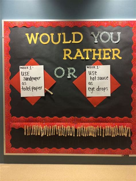Ra Interactive Bulletin Board Would You Rather Change Que Work