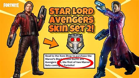 New Fortnite Avengers Endgame Star Lord Skin Back Bling And Emote In