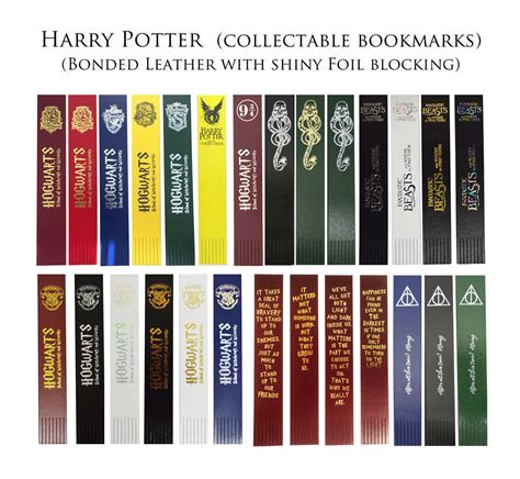 Harry Potter Themed Bookmarks Ubicaciondepersonascdmxgobmx