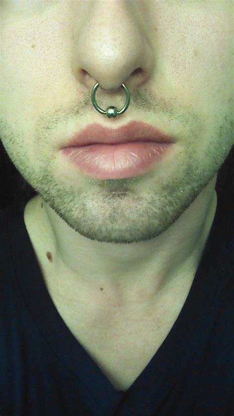 Just Got My Septum Done Today Professionally Looks Crooked