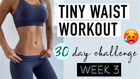 tiny waist ab workout 30 day tiny waist challenge week 3 by vicky justiz youtube