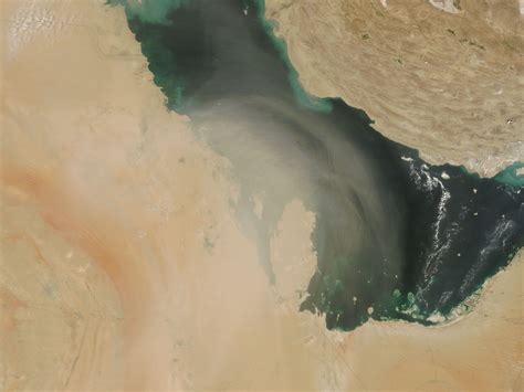 Dust Storm Over Bahrain And Qatar Natural Hazards