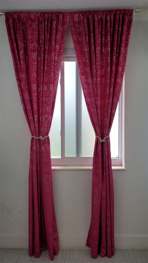 Fuchsia Etched Velvet Curtains Velvet Drapes Excellent Etsy