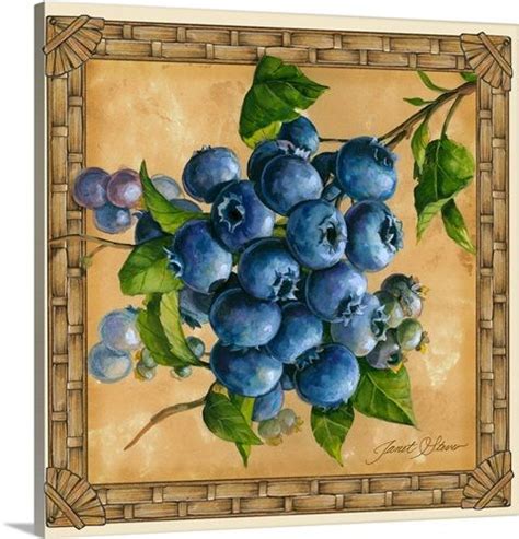 Blueberries Painting Art Canvas Art