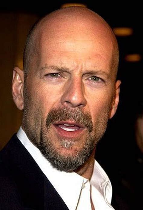 Bruce Willis Bald With Beard Bald Men With Beards Bald Men