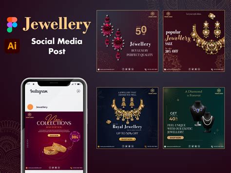 Jewellery Social Media Post Template Uplabs