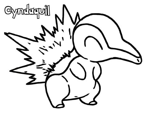 Cyndaquil en Pokémon para colorear imprimir e dibujar ColoringOnly Com