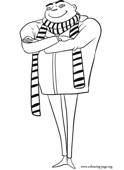 Free coloring pages for kids of all ages. Despicable Me - The evil Gru coloring page