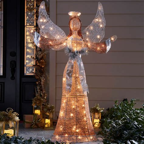 Angel Christmas Light Up Glitter Decoration 60yard Garden Holiday Time