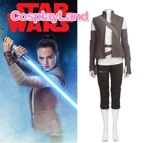 Star Wars The Last Jedi Rey Cosplay Costume Halloween Cosplay Rey