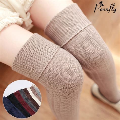 Thickness Women High Quality Needle Cotton Knee High Long High Tube Sexy Thigh Stockings