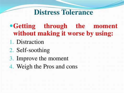 Dialectical Behavior Therapy 2 Distress Tolerance Dialectical