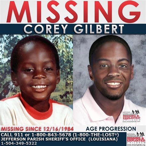 Missing Child Missing Persons Jefferson Parish Age Progression