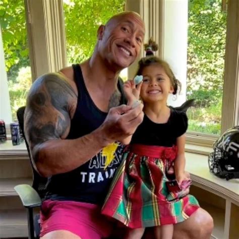 watch dwayne johnson spend time with daughter in sweet video abc news