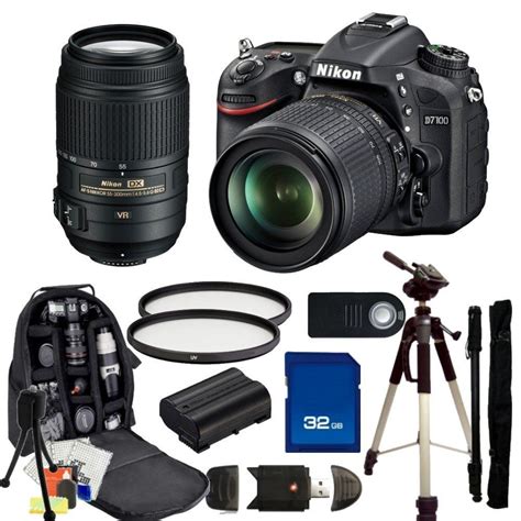 Nikon D7100 Dslr Camera Kit With 18 105mm F35 56g Vr And 55 300mm F4