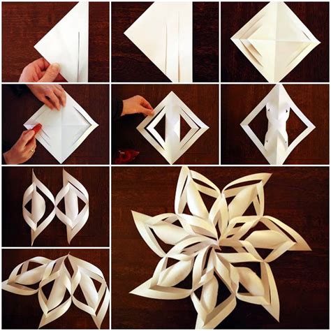 Wonderful Diy 3d Paper Star Snowflakes