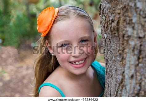 Portrait Happy 8 Years Old Girl Stock Photo 99234422 Shutterstock