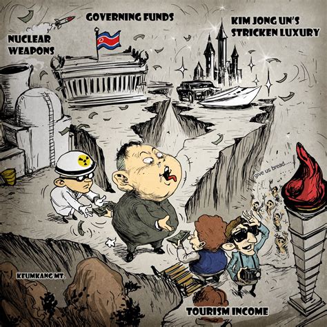 Kim jong un has one with psy that causes heads to explode and almost destroys the fabric of the universe. Funny Cartoons of Kim Jong-un: 01/09/14