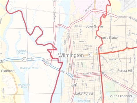 Wilmington Nc Zip Code Map