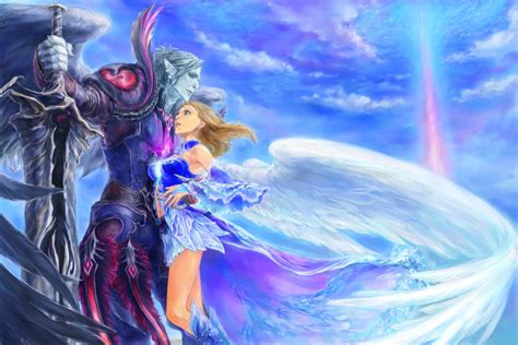 Wallpaper Couples In Love Love Female Fantasy Angels