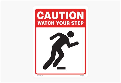 Caution Watch Your Step Industrial Styrene Sign Watch Your Step Sign
