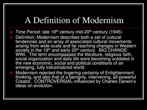 Modernism Definition