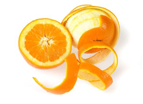 Peeled Orange Isolated On White Stock Image Image Of Food Peel 14099487