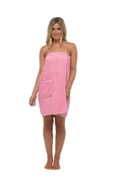 Ladies Womens Towelling Wrap Gown Robe Bath Spa Shower Cotton Ebay