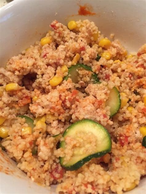 Couscous With Ground Turkey And Veggies Recipe Couscous Recipes Veggie