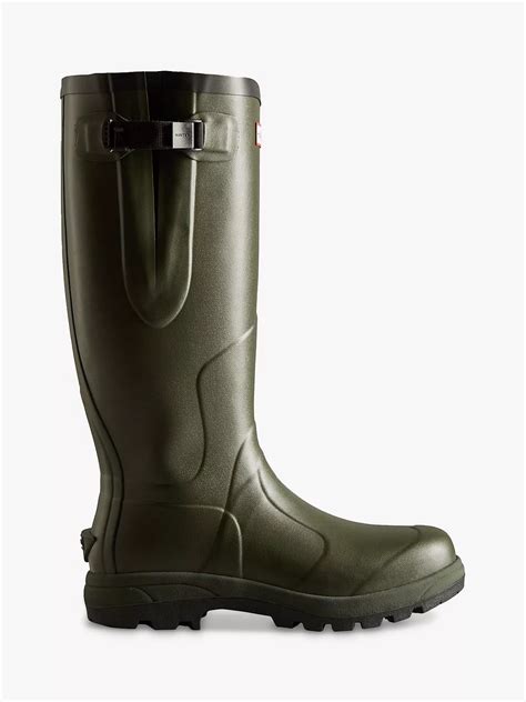 Hunter Unisex Balmoral Adjustable Wellington Boots Dark Olive At John