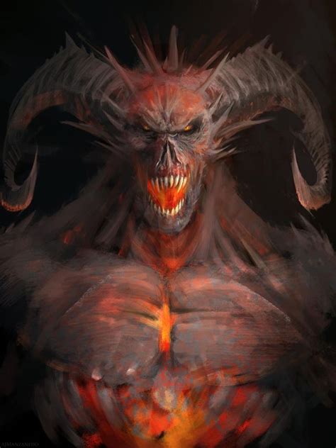 Demon By Manzanedo On Deviantart Arte Obscura Monstros Inspiração