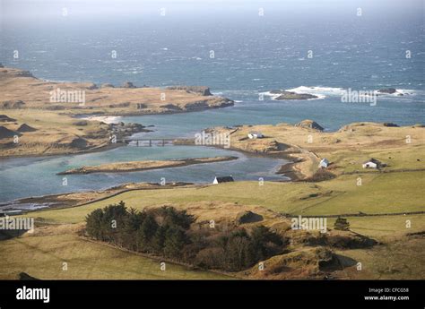 A View From Compass Hill Across To Sanday The Island Of Canna In The