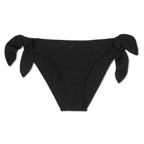 Womens Tie Side Cheeky Bikini Bottom Xhilaration™ Black Image 4 Of 4 Cheeky Bikini