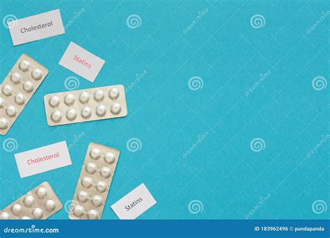 Statin Tablets On A Blue Background Stock Photo Image Of Diagnostic