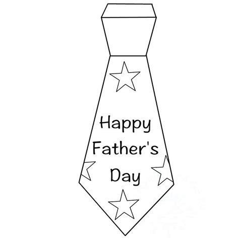 Tie With Happy Fathers Day Coloring Pages